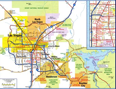 A map of Las Vegas, Nevada